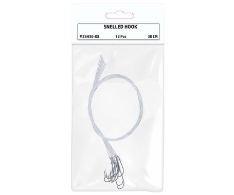 AQUA MARINE - Snelled Hook Set - 30cm Line (50 Packets in One Box)